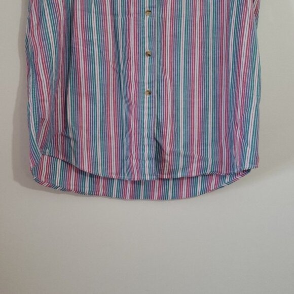 Vintage Northern Relfections Womens Pastel Striped Button Down Sleeve Shirt XL - Picture 6 of 7